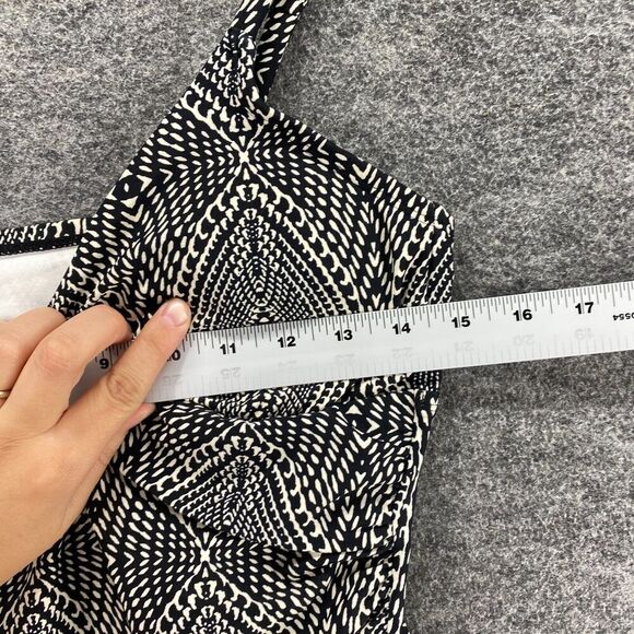 5/$45 Kona Sol Tankini Top Women M Medium Black Geometric Push Up Sleeveless - Picture 5 of 9